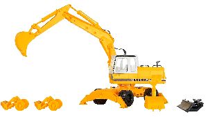 H0 LIEBHERR Mobilbagger mit A - Kibri 11264 1:87