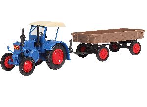 H0 LANZ Traktor mit Gummiradw - Kibri 12232 1:87