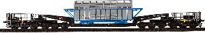 H0 Schienentiefladewagen Cas - Kibri 16504 Spur H0