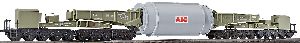 H0 Schienentiefladewagen Uaai - Kibri 16507 Spur H0