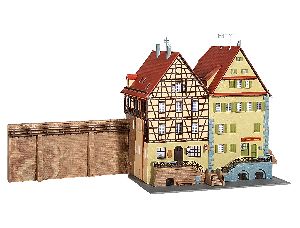N Haus auf der Mauer, 2 Stuec - Kibri 37110 Spur N