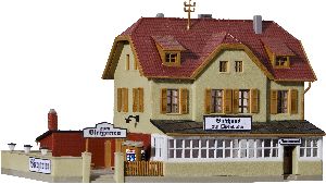 N Gasthaus zur Eisenbahn mit - Kibri 37114 Spur N