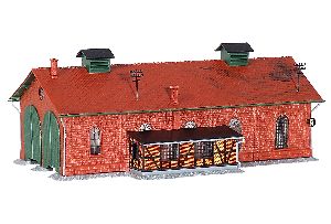 N Lokschuppen, zweistaendig - Kibri 37438 Spur N