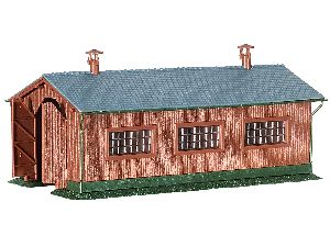 N Lokschuppen, einstaendig - Kibri 37802 Spur N