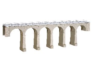H0 Aachtal-Viadukt eingl. m. - Kibri 39724 Spur H0