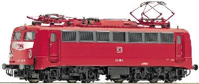 E-Lok E 110 DB Ep.4 orientrot, o. Regenr - Kiss 242111 Spur 1