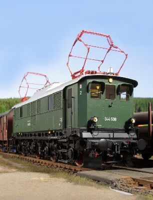 E-Lok 144 509-7 DB Ep.IV chromox.gr�n FS - Kiss 510094.1 Spur 1