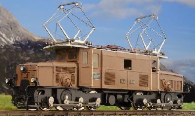 E-Lok Ge 6/6 I 402 RhB Krokodil braun - Kiss 610020 Spur 2