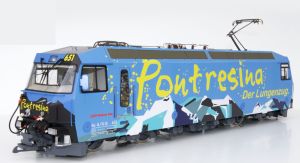 E-Lok Ge 4/4 III Fideris Pontresina Lungenzug blau - Kiss 610098 Spur 2