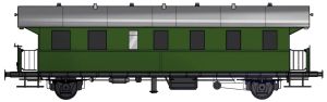 Behelfspackwagen aus BCi Donnerb�chse DB IIIb Frankfurt - Kiss 828075 Spur 1