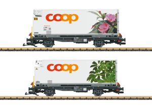 Containerwagen-Set Coop RhB - LGB 45885 Spur 2m