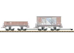 Set Rollb�cke f�r zwei G�terwagen in Ep.III - LGB 48180 Spur 2m