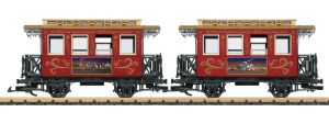 2 St�ck Weihnachtswagen aus Set 70308 ohne OVP - LGB 70308.3 Spur 2m
