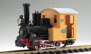 OHO Dampflok gelb ohne OVP Vorf�hrmodell - LGB 92079 Spur 2m