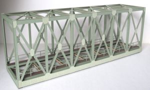 Fachwerk-Kastenbr�cke 1-gleisig resedagr�n Spur 0 - Laffont 04501 Spur 0