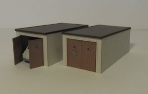 2 Pkw-Garagen der 50er Jahre - Laffont H1901 Spur H0