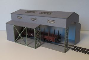 Halboffene Mehrzweckhalle - Laffont H2501 Spur H0