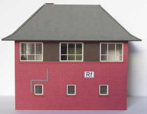 Stellwerk mit Walmdach und Ziegelfassade - Laffont H3511 Spur H0