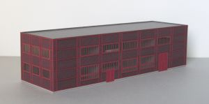 Kohlenzechen-Geb�ude Zeche Zollverein, Stahlfachwerk rot - Laffont N901 Spur N