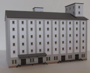 Gro�es Hafenspeicher-Geb�ude verputzt - Laffont Z1701 Spur Z