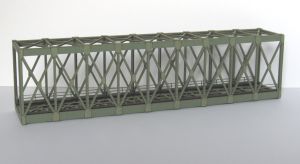 Fachwerk-Kastenbr�cke 1-gleisig resedagr�n - Laffont Z4501 Spur Z