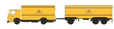 B�ssing LU11-16 H�ngerzug Deutsche Post - Lemke LC3620 1:160