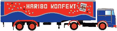 B�ssing LU11-16 Sattelzug HARIBO Konfekt - Lemke LC3624 1:160