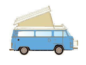 VW T2 Camper Faltdach hellbla - Lemke LC3890 Spur N