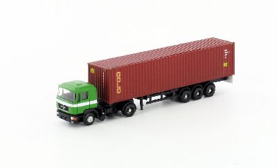 MAN F90 Sattelzug gr�n Gold Container - Lemke LC4052 1:160