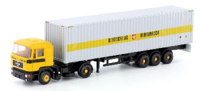 MAN F90 Sattelzug Bertschi Container - Lemke LC4053 1:160
