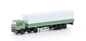 MAN F90 Pritsche Plane gr�n - Lemke LC4062 1:160