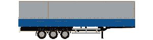 Sattelauflieger Plane blau - Lemke LC4063 1:160