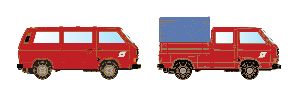 VW T3 �BB Bus + DoKa Plane 2e - Lemke LC4331 Spur N