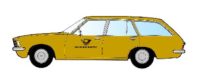 Opel Rekord D POST  2er Set - Lemke LC4508 1:160