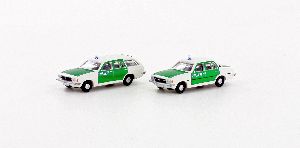 Opel Rekord D 2er Set Polizei - Lemke LC4511 1:160