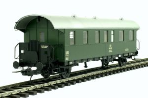 Bauzugwagen Donnerb�chse DB III chrom-gr�n - Lenz 41123-01 Spur 0