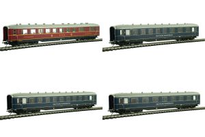Wagenset Sch�rzenwagen F-Zug DB IIIa 4-tlg. - Lenz 4126080 Spur 0