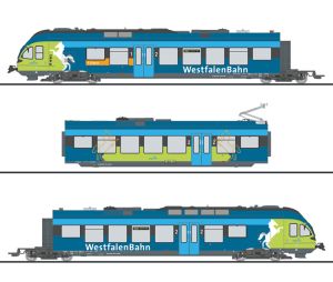 3-tlg. Elektro-Triebzug, FLIRT, WestfalenBahn, Ep.VI - Liliput 133862 Spur H0