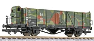 Offener Wagen Bauart Ommru DRB mit Bremserh Tarnanstrich Ep. - Liliput 235281 Spur H0