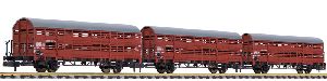 Set Verschlagwagen m. Bremserb�hne Hbes-63 Vlmms DB Ep.III - Liliput 260134 Spur N