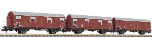 Set ged. G�terwg. Glmhs 50 Bretterw. Bremserh. DB Ep.III - Liliput 260146 Spur N