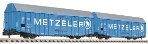 Set Gro�raum-G�terwagen Hbbks DB METZELER Ep.IVGr - Liliput 260161 Spur N