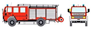 FORD Cargo 1320 - LF 16 - Wer - Loewe 4033 1:87