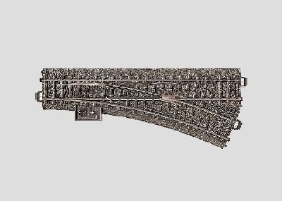 C-Gleis Weiche rechts R=437,5mm 24,3� - Maerklin 24612 Spur H0
