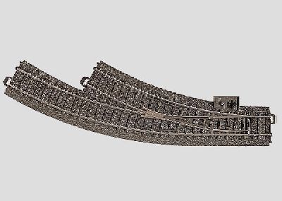 C-Gleis Bogenweiche rechts r360 mm - Maerklin 24672 Spur H0