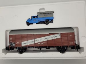 Museumswagen-Set 2 Achsiger Tonnendachwagen DB Gebr. M�rklin - Maerklin 58364 Spur 1