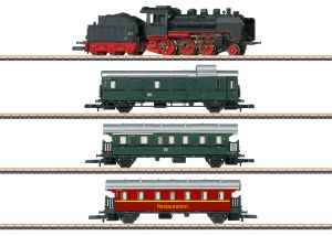 Museumszug Dampflok BR 24 mit 3 Personenwagen - Maerklin 81874.1 Spur Z