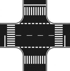 H0 Kreuzung, Asphalt, 22cm - Noch 60712 Spur H0