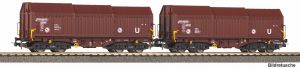 2er Set Teleskophaubenwagen D - Piko 28337 Spur H0