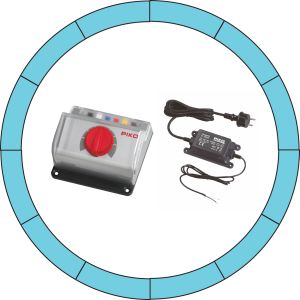 Start-Gleis-Set mit Regler/Netzteil - Piko 37126.3 Spur 2m